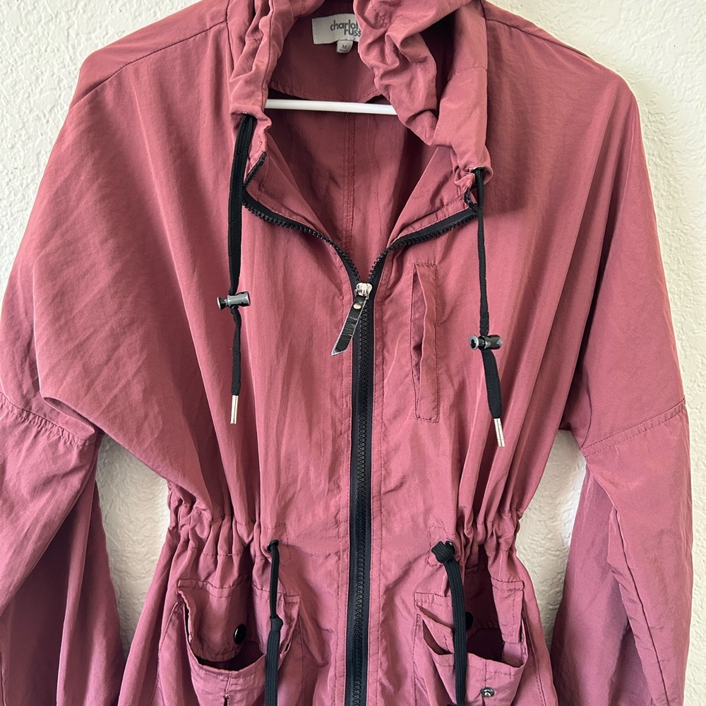 Charlotte Russe Pink Drawstring Women's Windbreaker Jacket